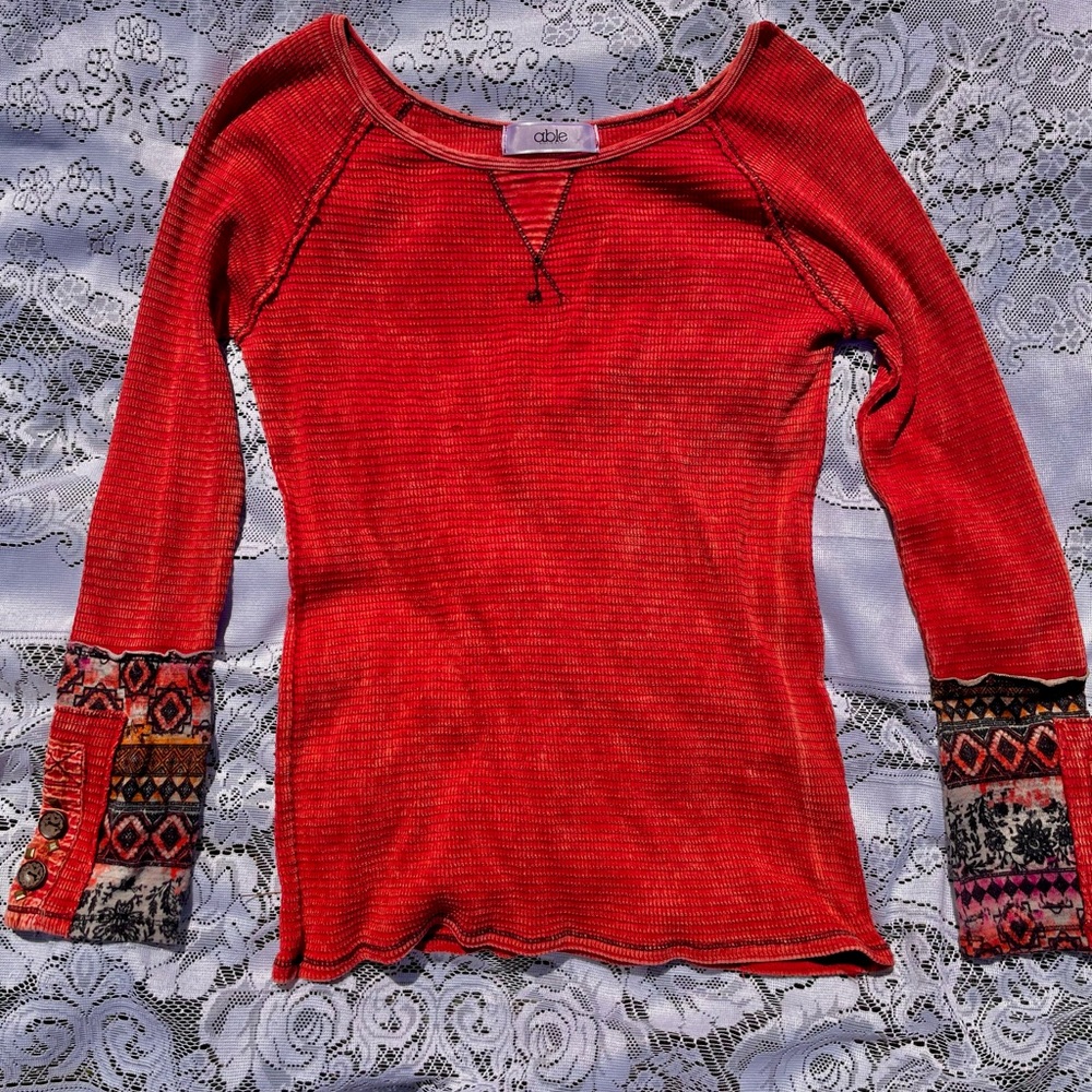 ABLE Burnt Orange Blouse